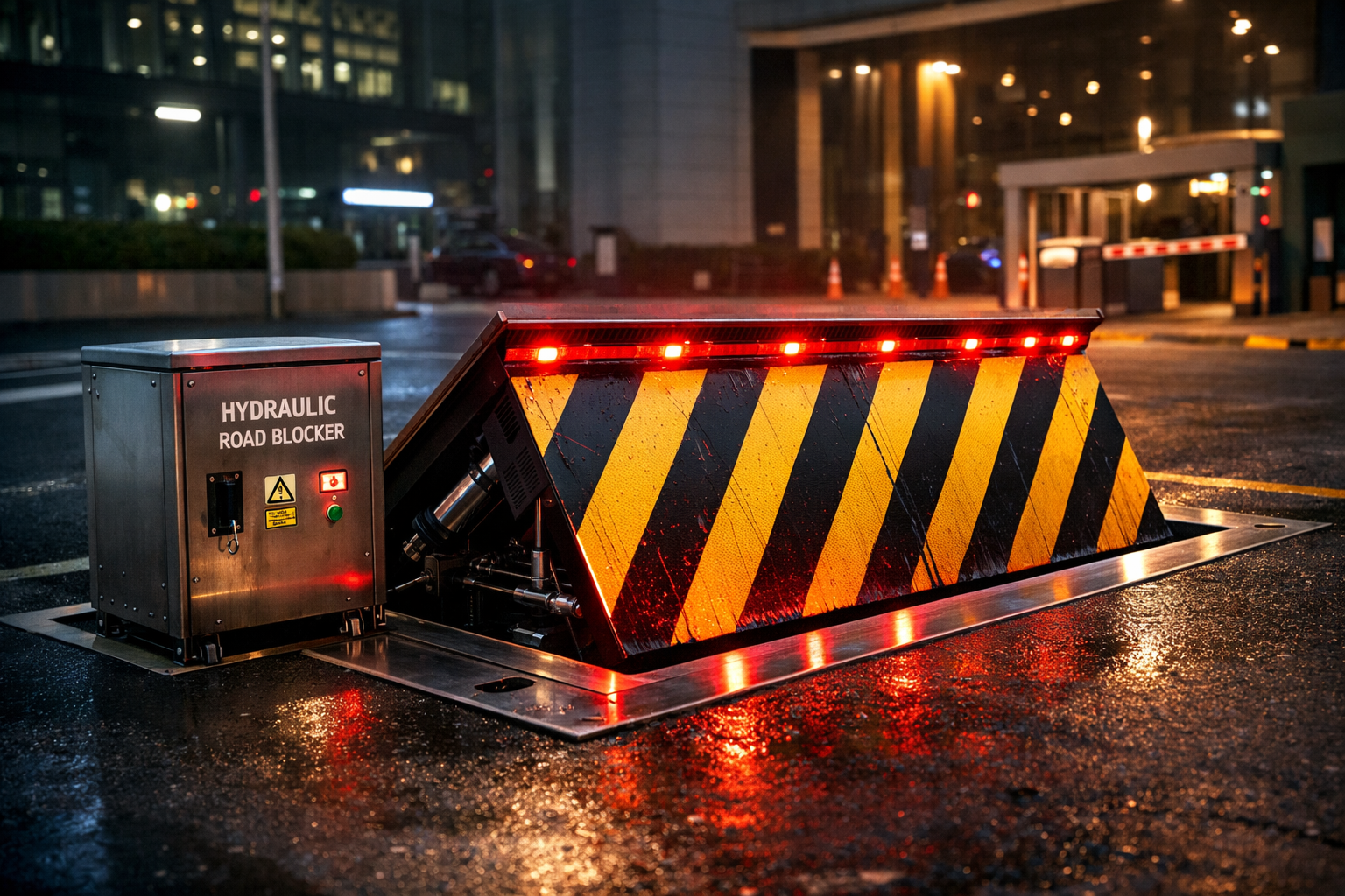 Противотаранный блокиратор для защиты периметра